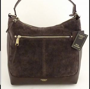 Osprey London suede hobo bag